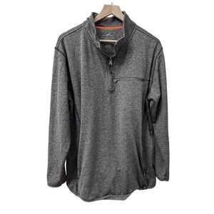 Legendary Outdoors Quarter Zip Pullover XL Gray Heather Performance Fleece